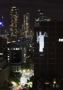 The Supreme Court gobo projected by Martin MAC Viper and control via MA2. 
